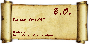 Bauer Ottó névjegykártya